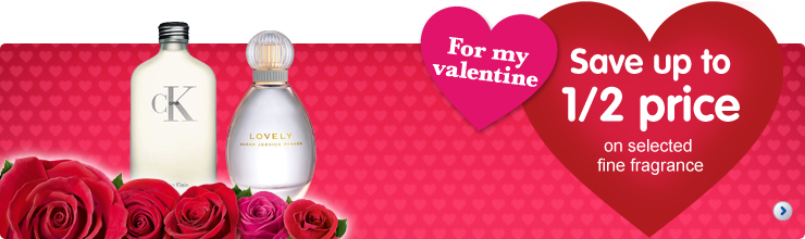 Save up to 1/2 price on selected fine fragrances